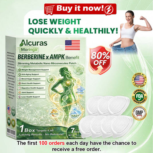 👩‍⚕️Alcuras™ Moringa × Berberine × AMPK 8-Benefit Slimming & Metabolic Nano Microneedle Patch 🇺🇸  Just once a day · Visible changes in 7 days  ✅ For obesity, loose skin, diabetes, sleep apnea, joint issues, and more