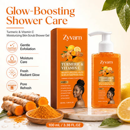 Turmeric & Vitamin C Moisturizing Skin Scrub Shower Gel