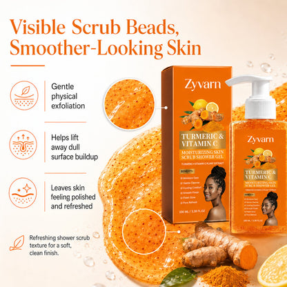 Turmeric & Vitamin C Moisturizing Skin Scrub Shower Gel