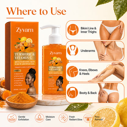 Turmeric & Vitamin C Moisturizing Skin Scrub Shower Gel