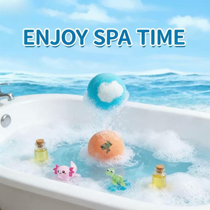 🔥 Natural Bath Bombs for Kids with Mega Bubbles & Surprise Inside🫧12 pcs[1 Box]