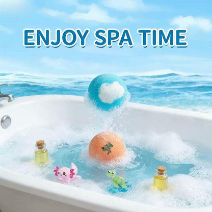 🔥 Natural Bath Bombs for Kids with Mega Bubbles & Surprise Inside🫧12 pcs[1 Box]