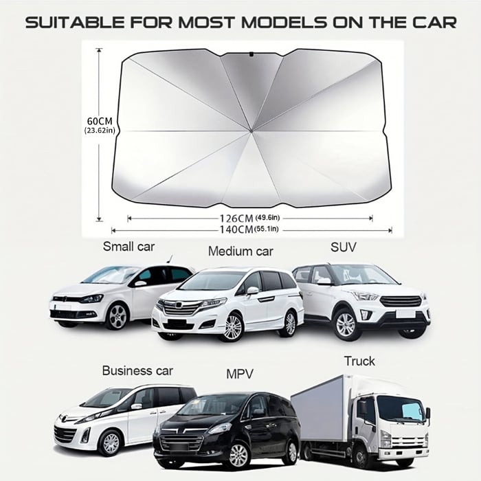 2026 Summer Hot Sale-💥2026 Foldable Anti-UV Windshield Sunshade