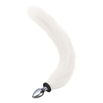 SM detachable fox tail, tail anal plug vibrating rear entrance sex toy for adults and couples.