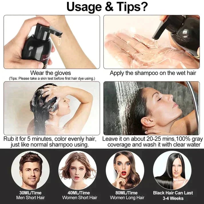🔥The Black Instant 3-in-1 Hair Dye Shampoo