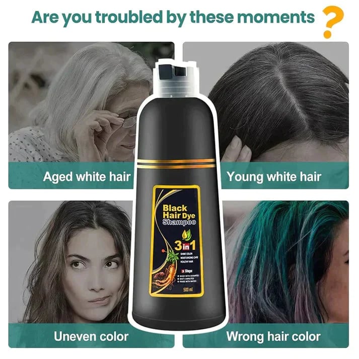 🔥The Black Instant 3-in-1 Hair Dye Shampoo